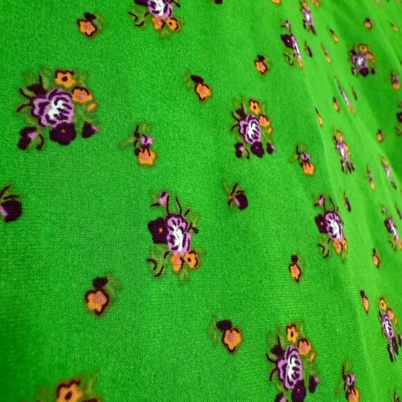 Nasty Gal green Floral Print Cut Out Puff Sleeve Mini Dress Size 8 - Picture 4 of 11